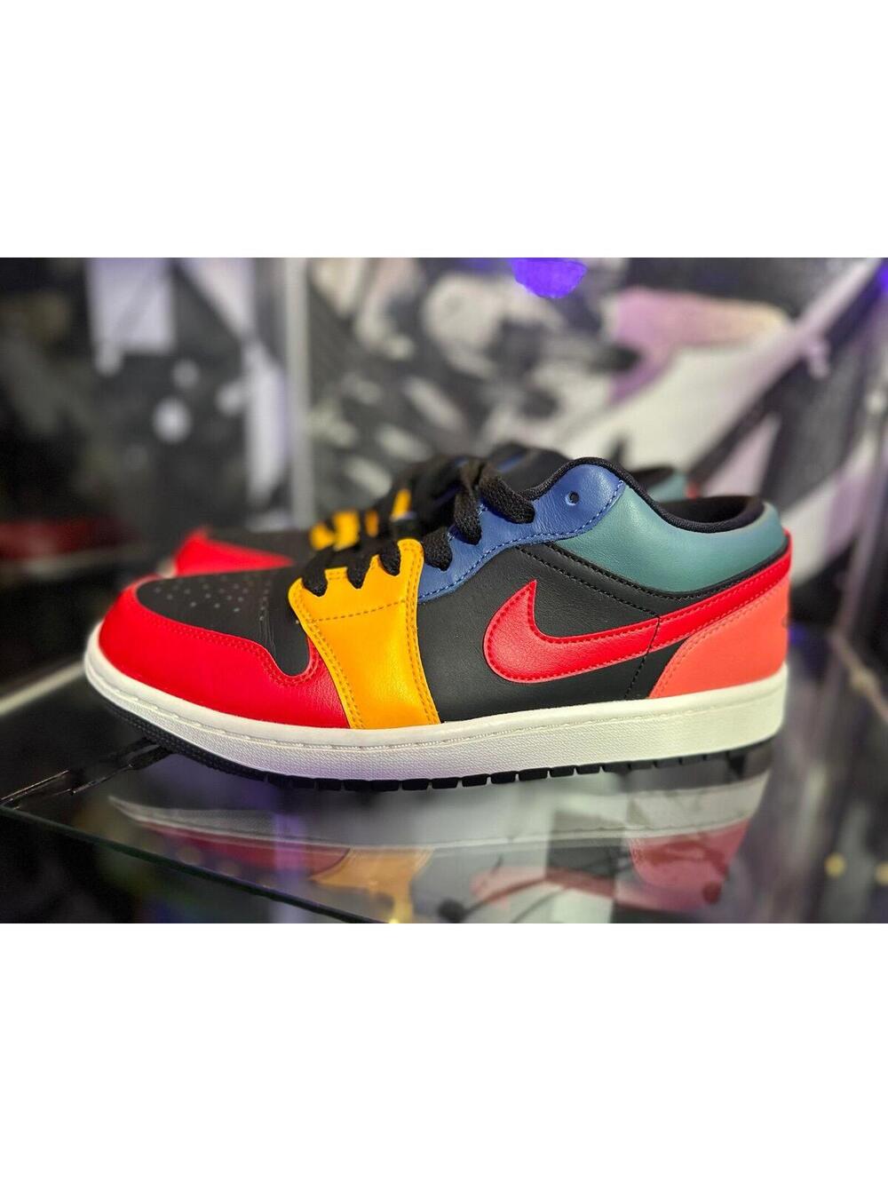 Nike Air Jordan 1 Low SE 'Black Multi-Color' WOMENS SIZE:10